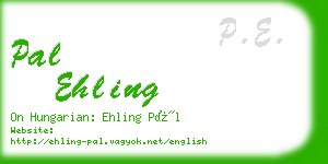 pal ehling business card